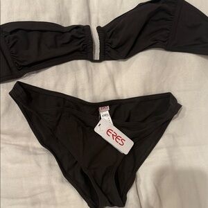 Eres Moka Bandeau Bikini Set sz 8